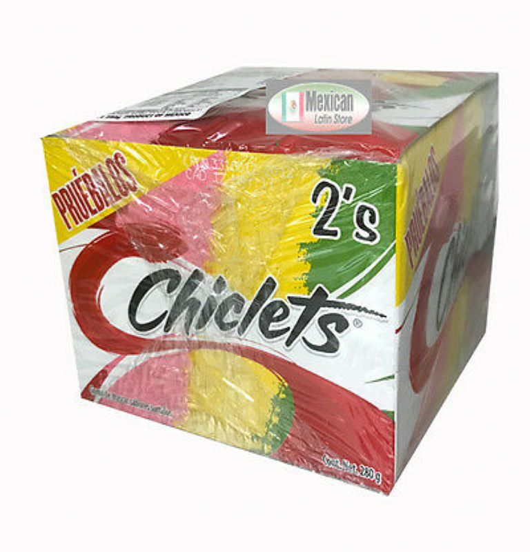 Chicles Adams Chiclets 2's. Sabores surtidos. 100 pz