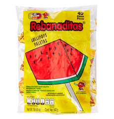 Candy Pop Paleta Rebanaditas de Sandía "Sin Chile" 40 pz