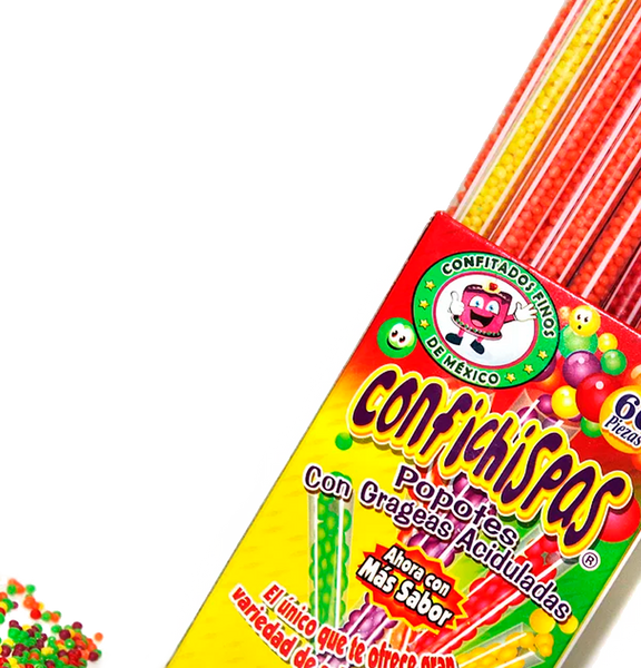 Confitados ConfiChispas Mix Straws 60 pz