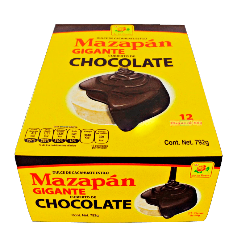 De la Rosa Mazapan gigante C/Chocolate 12 pz