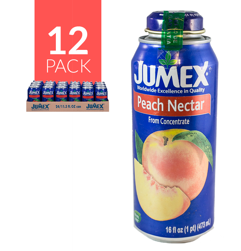 Jumex Lata Botella Durazno 12 pack de 16oz