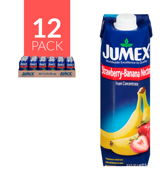 Jumex Tetra Fresa-Platano 12 Pack de 33.8oz