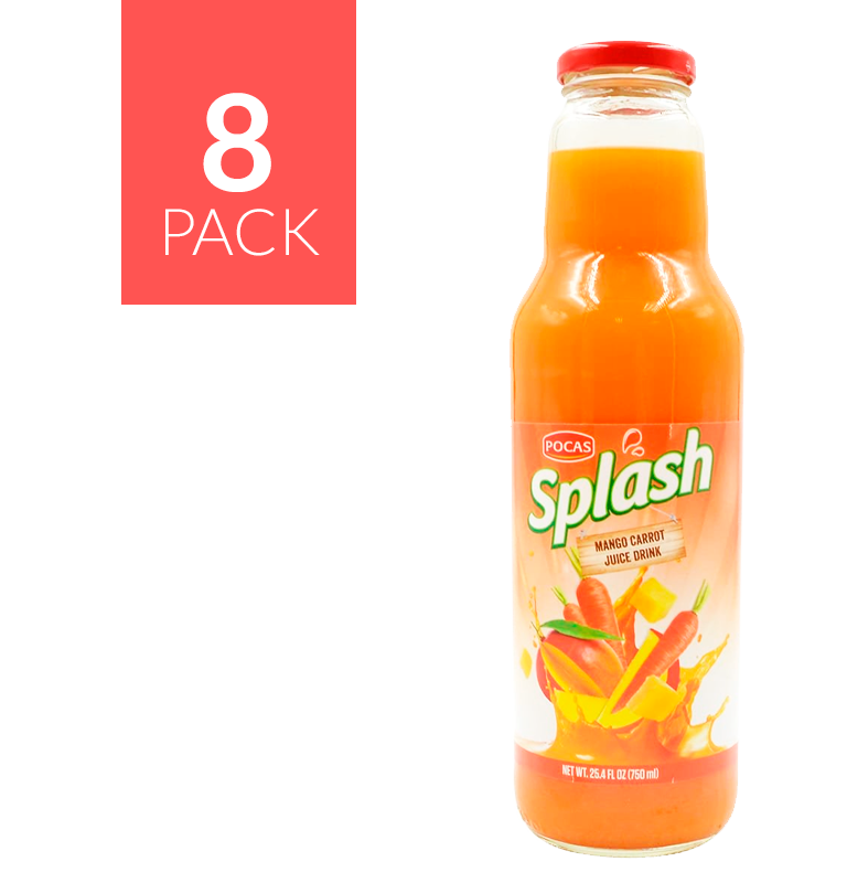 Pocas Splash Mango/Zanahoria Drink 8 pack de 750ml
